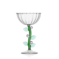 Optical Champagne Bowl Pink Flower